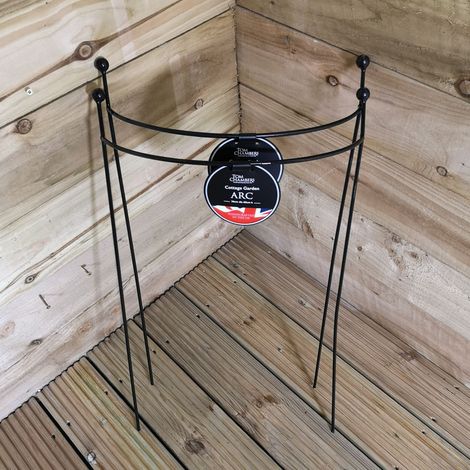 2 Pack of Tom Chambers Cottage Heavy Duty Black Metal Steel Herbaceous Garden Plant Support Arc Small 60cm x 36cm (1/5)