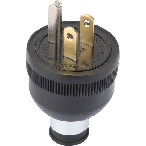 Fiche mâle NEMA 5-15P 15A 125V, prise américaine à lames plates, connecteur 2 pôles, pour câble électrique, usage domestique, qualité robuste, 1 pièce. (1/5)