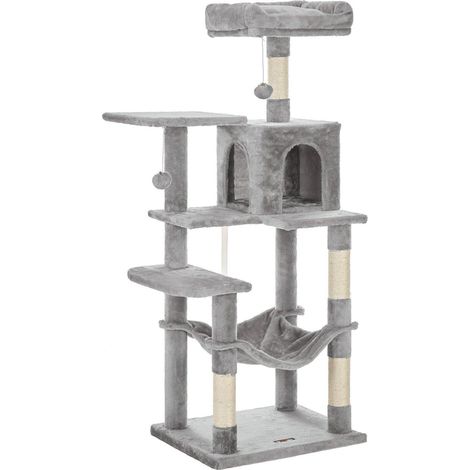 Árbol para gato hamaca torre de juegos 143 cm gris claro 120001143 (1/3)