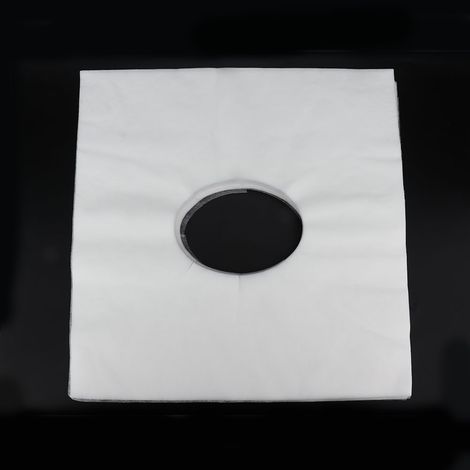 Housse jetable pour table de massage, en tissu non tissé blanc, avec trou pour le visage. (1/5)