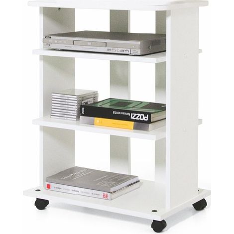 TV-Wagen Esche Weiß 3 Regale Cm 60x45xH 81 (1/3)