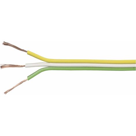 Fil de câblage TRU COMPONENTS FBC 1567054 3 x 0.14 mm² jaune, blanc, vert 25 m