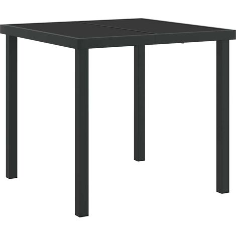Maison Exclusive - Tavolo da Giardino Nero 80 x 80 x 73 cm Metallo (1/5)