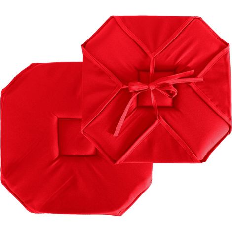Galette de Chaise Uni "Basic" 40x40cm Rouge