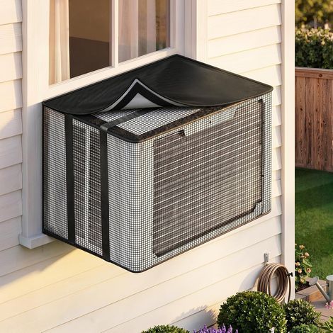 Housse de Protection Climatisation Extérieure 53 x 38 x 41 cm, Filet Anti-Débris Respirant pour Unité Extérieure (1/5)