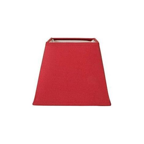 Abat-jour - Carré - Rouge - Pour lampe - Base 15cm - Culot E14 - Chambre - Salon