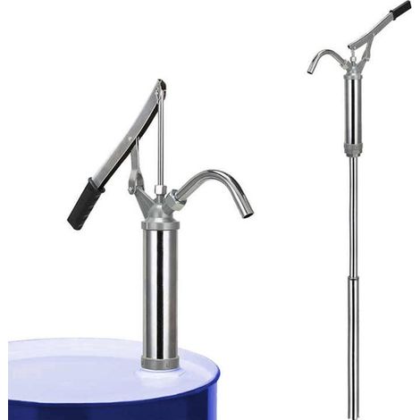 Pompa a leva per fusti da 55 galloni, per fusti da 5 a 55 galloni, pompa manuale per fusti d'olio, per il trasferimento di olio motore, gasolio, lubrificante (1/5)