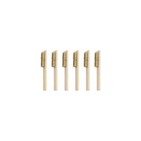 6-teiliges Metallbürsten-Set, Messingbürste, 200 mm Messingborsten, zum Entfernen von Rost, Schmutz und Farbe, für den industriellen Einsatz - Crezuo