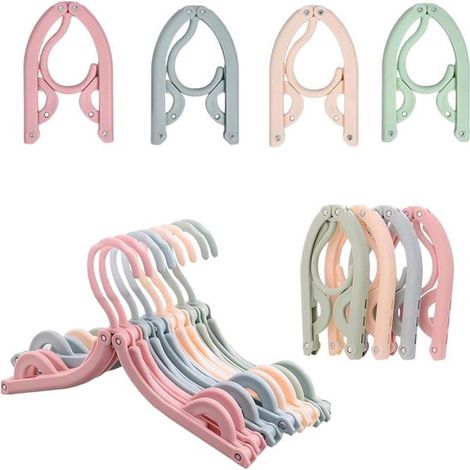 Faltbarer Kleiderbügel – Tragbarer Reisekleiderbügel – Platzsparend – 20-teiliges Set – 10 x 2,5 cm (1/5)