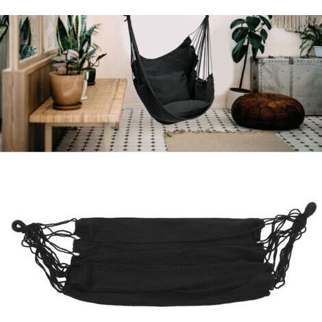 Chaise hamac suspendue jusqu'à 330 lb d'épaisseur, 39,4 x 51,2 pouces, chaise hamac, balançoire à corde suspendue pour camping en plein air,DUBUNS (1/4)