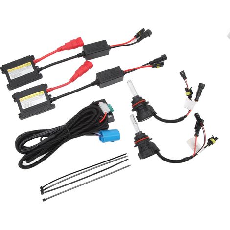 Kit de Phare Xénon HID 55W DC12V 9007, Ampoule Super Lumineuse 5500LM, Conversion Haute et Basse, Température 6000K, pour Auto (1/5)