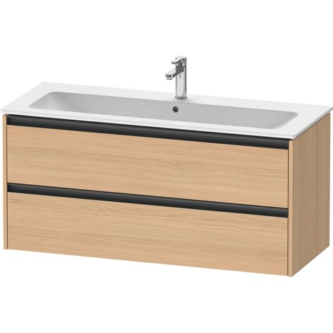 Duravit Ketho.2 bâti-support pour lavabo suspendu, 2 tiroirs,