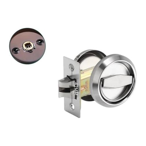 Poignée encastrée en acier inoxydable 304 – Poignée de porte invisible double face pour portes coulissantes et placards, couleur argent.