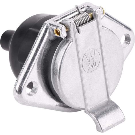 Prise Universelle 24 V 7 Broches de la remorque, Prise Adaptateur de connecteur de câblage à 7 pôles pour prise remorque 7 broches (1/5)