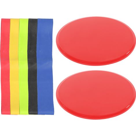 Disques de glisse pour exercices sportifs, tapis de glisse pour entraînement, équipement de fitness rouge (1/5)