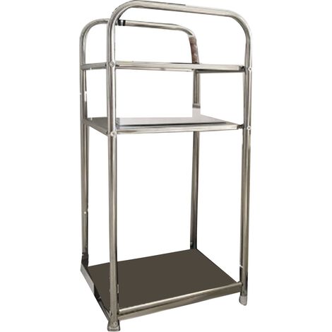 Freistehendes Badezimmerregal, minimalistisches Design, großes Fassungsvermögen, robust, 3 Edelstahl-Ablagen, stabil und praktisch (1/5)