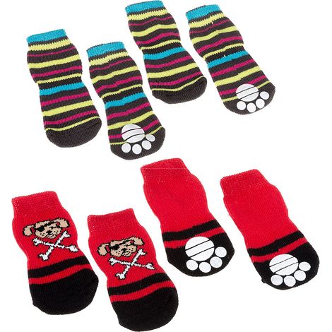 Ferplast PET SOCKS ANTISLIP Chaussettes pour chiens antidérapantes - 3 tailles. Variante MEDIUM - Misure: 8.5 x 3.5 x h 0.8 cm - Coloris assortis