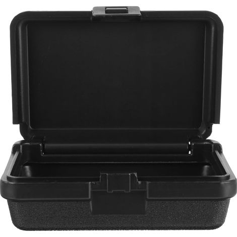 Mallette Rigide Noire en Plastique pour Outils et Instruments, Petite Boîte Étanche et Pratique pour Sport en Plein Air et Pêche (1/5)