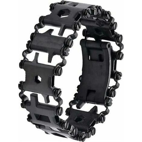 Herramienta multifunción 29 en 1, pulsera, destornillador, herramienta de reparación, acero inoxidable, color negro