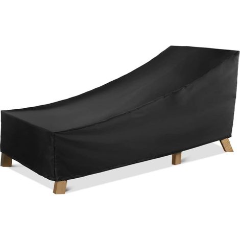 Housses de chaises de jardin empilables, protection extérieure 210D imperméable, anti-UV et résistante au froid (chaise longue, 115x (1/5)