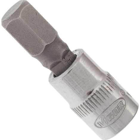 VIGOR Embout tournevis carré creux 6,3 mm (1/4") profil hexagonal intérieur V2435N, 38 mm (1/3)