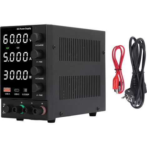 Alimentation DC DPS3010U Réglable de Bureau 0-30V 0-10A Stabilisée Commutation avec Bouton Codeur Prise UE AC230V Chargeur de Laboratoire (1/5)