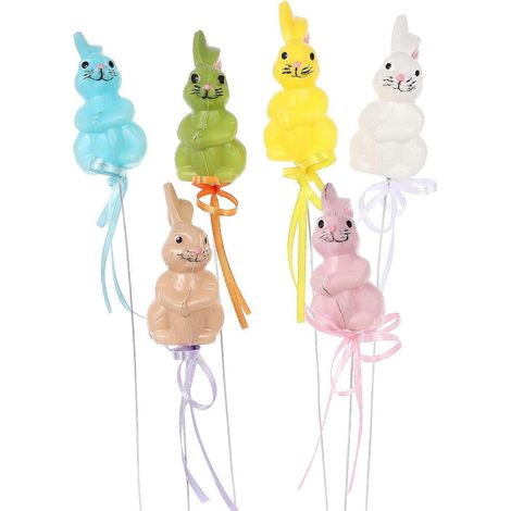 Lot de 6 figurines d'animaux en plastique à découper, pour Pâques.-3.4x4x7.5cm (1/3)