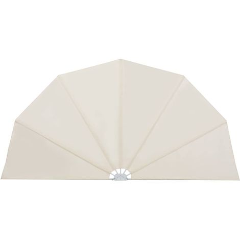 Maison Exclusive - Faltbarer Terrassen-Seitenfächer Creme 200 cm (1/5)