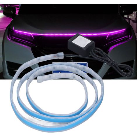 1,5 Meter langer, flexibler und wasserdichter LED-Streifen für den Einsatz im Automobilbereich, farbige Ambientebeleuchtung für die Motorhaube, QR-Code-Lese-App (1/5)