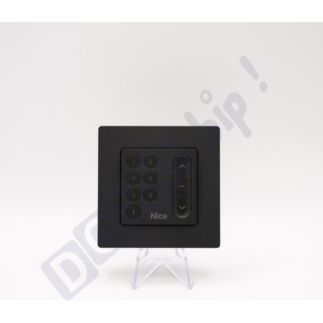 NICE DOMI W6 NOIR - Télécommande murale bidirectionnel pour volets roulants - Fréquence 433.92 mhz - 6 boutons - Remplace l'ancienne gamme ERA W6 - Compatible OXI, OXIBD, FLOX2R, OX2 (1/5)