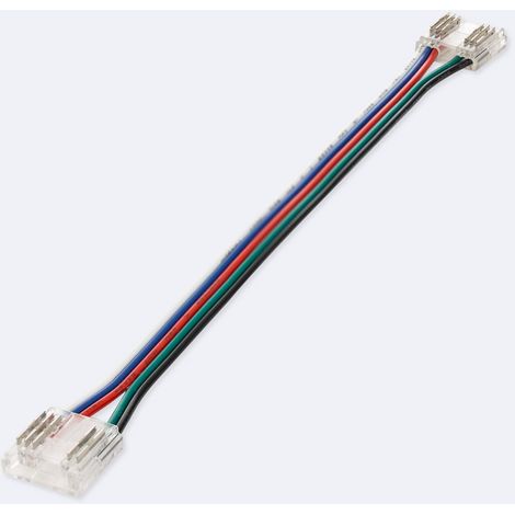 Conector Hipopótamo doble con cable para Tira LED RGBW 24V DC COB IP20 Ancho 12mm 12 mm