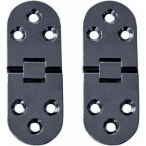 10 Pièces Charnières de Table Pliantes Plat Porte Cabinet Pliable Charnières Alliage Zinc Charniere Porte Placard,Round Edge Charnières pour Porte de Meuble avec vis,pour Table de Cuisine,Meu