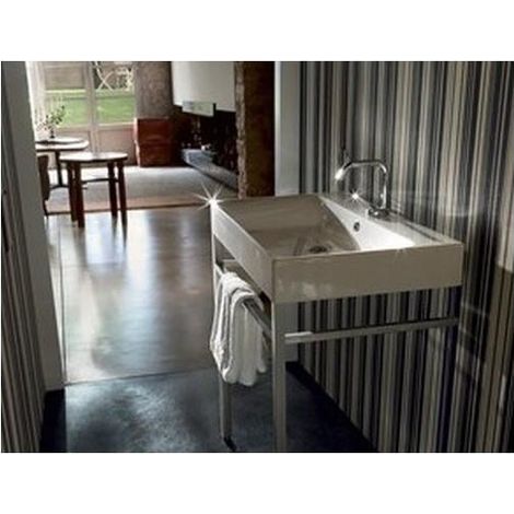 Cristina Ondyna – Vasque à encastrer céramique 80x45 cm – Configuration suspendue ou à poser – WCE8045