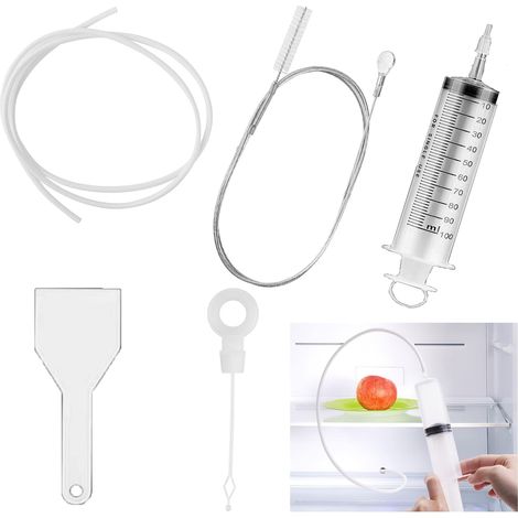 Herramienta de limpieza para desagües de refrigeradores: 5 piezas, cepillos para desagües, kit reutilizable para dragar desagües de refrigeradores, para limpiar refrigeradores y eliminar desagües de c (1/5)