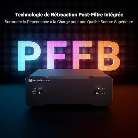Amplificateur de Puissance pour Haut-Parleurs Audio Domestiques, Mini Ampli Monobloc Classe D avec TPA3255, Composant Récepteur AVR 240W, Entrées Symétriques RCA/XLR avec 48V/5A (1/3)