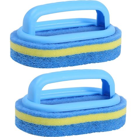 2-teiliger Poolschwamm mit Griff und Reinigungsbürste zur Reinigung von Fliesen, kleinen Pools, Badewannen und Whirlpools (1/5)