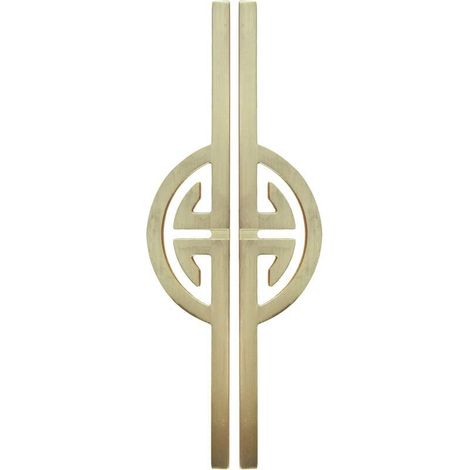 Poignées de tiroir dorées brossées en lot de 2, poignées demi-lune, poignées à mortaise en alliage de zinc pour tiroirs, adaptées pour meubles de cuisine, placards et armoires (1/5)