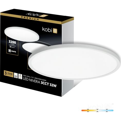 Plafonnier LED rond blanc 32 W, 3 températures de couleur, IP54 NIVERA CIRCLE Kobi (1/5)