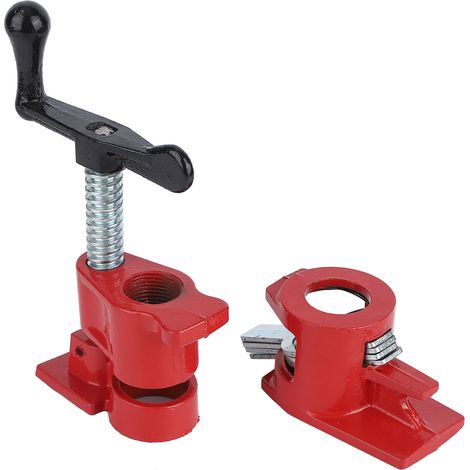 Set mit 4 robusten 3/4-Zoll-Schnellspannklemmen mit breiter Basis aus Eisen, Holz und Metall für die Werkbank-Holzbearbeitung (1/5)