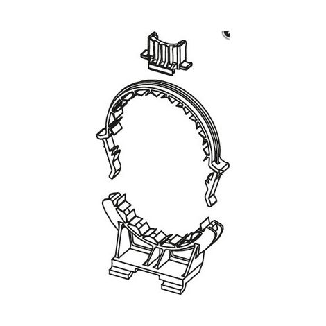 Support complet pour le support de la bride de sortie WC TECEprofil, inférieur