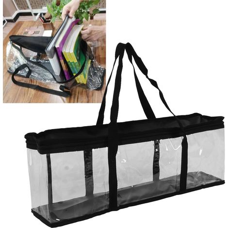 Werkzeugtasche aus PVC, Modell 0812, einfache, transparente Tragetasche, robuste Kunststoff-Werkzeugtasche mit Reißverschluss, mittlere Größe (1/5)