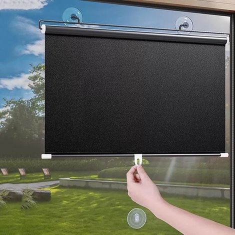 Rideaux occultants - 45 x 125 cm - rideau occultant avec ventouse - Stores pare-soleil temporaires avec ventouses - film de fenêtre - 1 pièce (1/5)