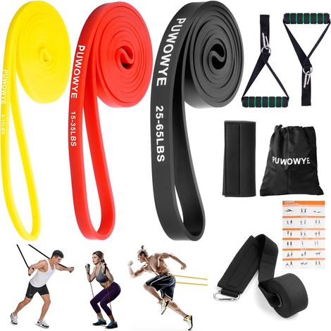 Bande Elastique Musculation, Niveaux Différents de Élastique Musculation, Bande de Resistance Traction pour Entraînement de Résistance Powerlifting Fitness Musculation pour Les Hommes et Les Femmes (1/5)