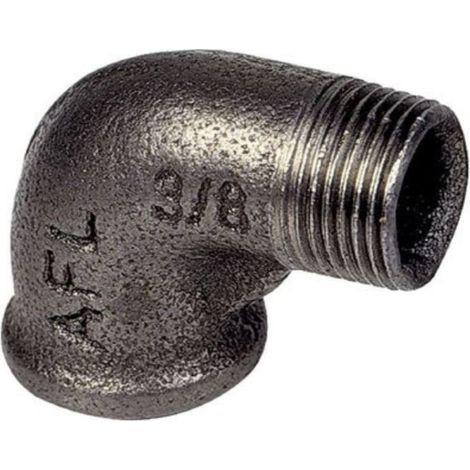 Coude de plomberie VIRFOLLET mâle-femelle 90° noir 12 x 17 mm