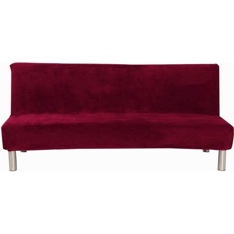 Sofa-Schonbezug aus Samt und Plüsch, 3-Sitzer, für den Winter, Dicker Stretch Stoff, Sofabettbezug, einfarbig, rutschfest, elastisch, pass auf Klappsofa ohne Armlehnen (1/5)