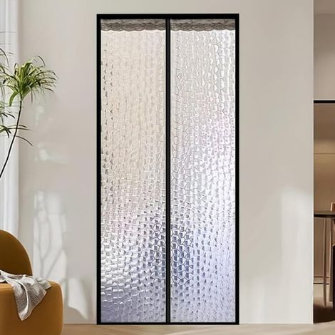 Cortina magnética térmica para puerta, cortina cortavientos de EVA aislante para protección contra la temperatura, 90 x 210 cm (1/5)