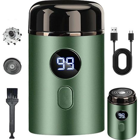 Mineup Portable Mini Capsule Shaver, 2 in 1 Capsule Razor, Mini Shaver USB rechargeable, Automatique Lavable Rasoir Electriques Hommes, pour la Maison, le Bureau, les Voyages Daffaires (1/5)