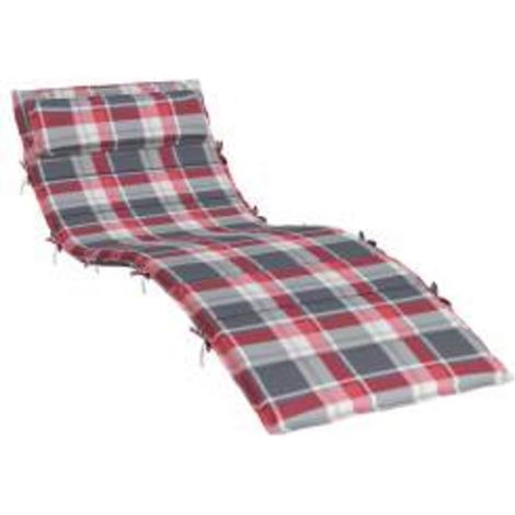 Maison Exclusive - Cojín para tumbona de sol Rojo y gris 178 x 60