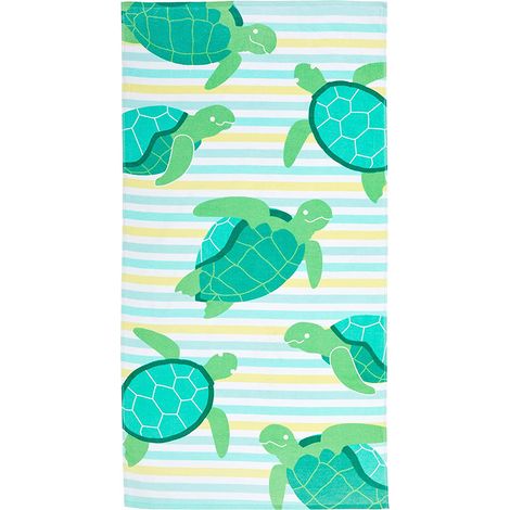 1 Serviette de plage motif soleil,70x150cm séchage rapide serviette absorbante enfants adultes (1/5)
