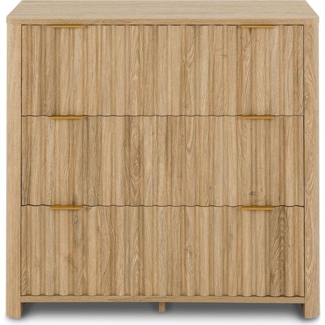 Commode 3 tiroirs ELLA Chêne (1/5)